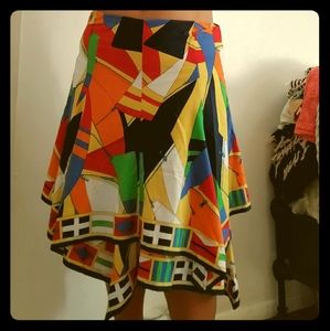 Lauren Ralph Lauren scarf hem Nautical Flag skirt